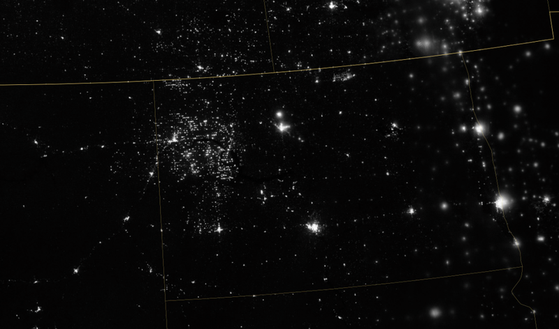 Illustration for article titled Satellite Images Reveal How the U.S. Oil Boom Is Creating New Cities